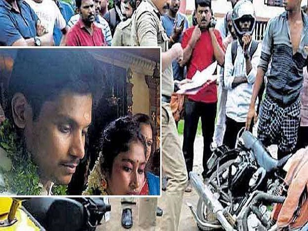 വിവാഹം രജിസ്റ്റര്‍ ചെയ്തു മടങ്ങവെ യുവ സൈനികന് ഭാര്യയുടെ കണ്‍മുന്നില്‍ വച്ച്‌  ദാരുണാന്ത്യം