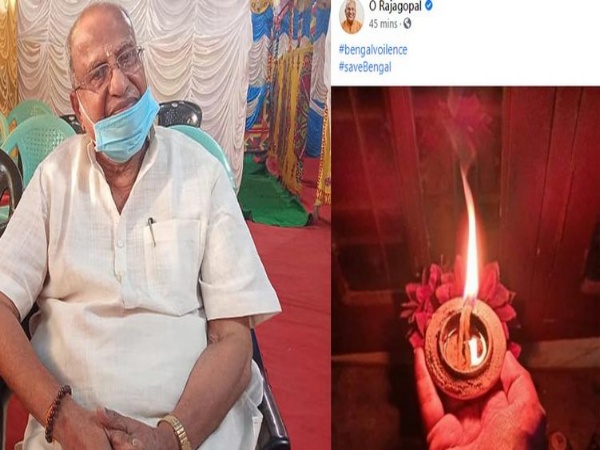 എൽഡിഎഫിന്റെ ‘വിജയ’ദിനത്തില്‍ ദീപം തെളിയിച്ച് ഒ.രാജഗോപാല്‍;ഹാഷ്ടാഗിൽ സേവ് ബംഗാൾ