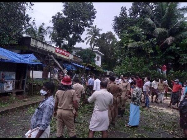 മരം മുറിഞ്ഞു വീണു ഗതാഗതം സ്തംഭിച്ചു