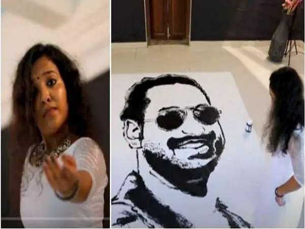 ഫഹദ് ഫാസിലിന് പിറന്നാള്‍ സമ്മാനമായി നൃത്തത്തിലൂടെ പടം വരച്ച് ആരാധിക