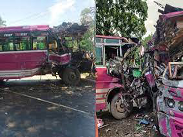 ഷൊർണൂരിൽ സ്വകാര്യ ബസുകൾ കൂട്ടിയിടിച്ച് രണ്ട് മരണം