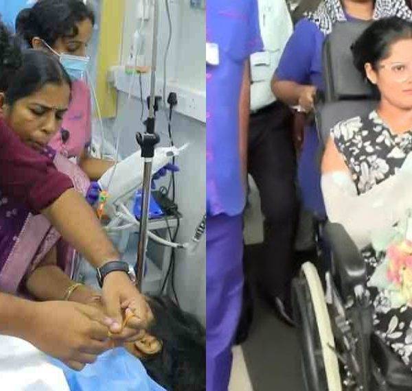 വിവാഹദിവസം അപകടത്തില്‍പ്പെട്ട് ആശുപത്രിയിലായ ആവണി ആശുപത്രി വിട്ടു