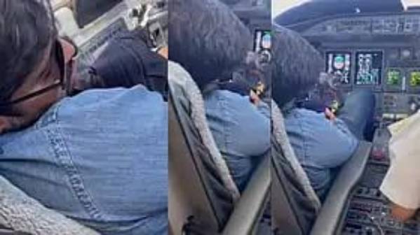 വിമാനത്തിന്റെ കോക്പിറ്റില്‍ പൈലറ്റിന്റെ സീറ്റില്‍ ഒരാള്‍ ഉറങ്ങുന്ന വിഡിയോ;ഗുരുതര ആരോപണവുമായി അജിത്പവാറിന്റെ മകന്‍