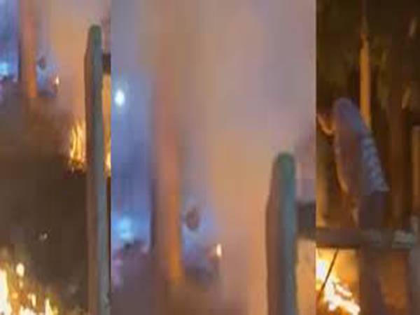 കോടാലിയില്‍ പാമ്പുകടിയേറ്റ് മരിച്ച കുട്ടിയുടെ വീടിന്റെ പരിസരത്ത് തീയിട്ടു